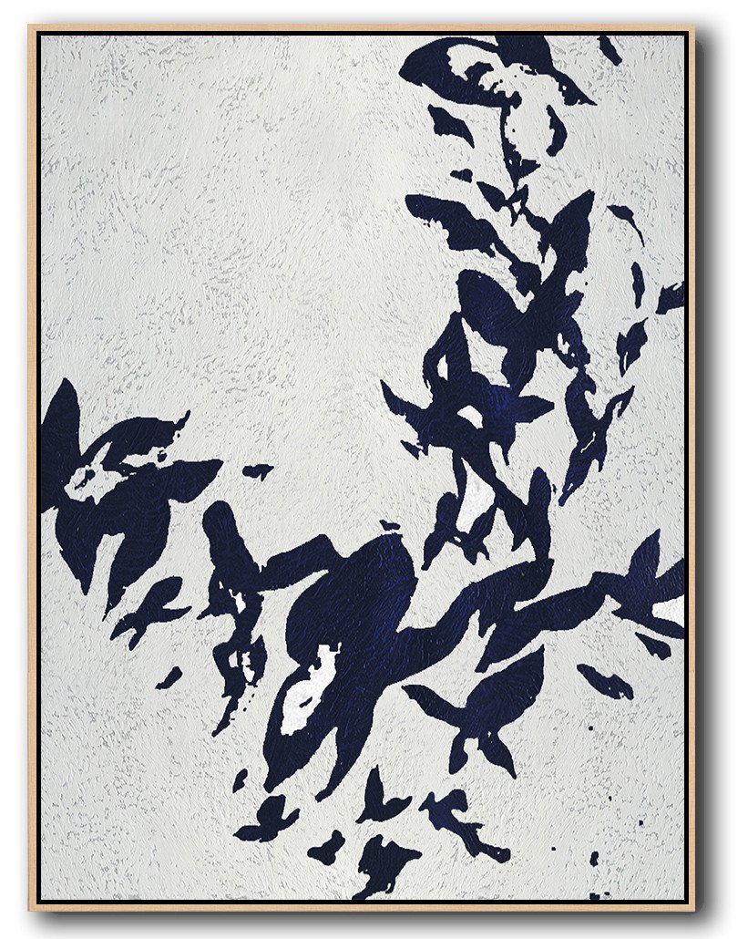Navy and White Painting #NV8B - Click Image to Close